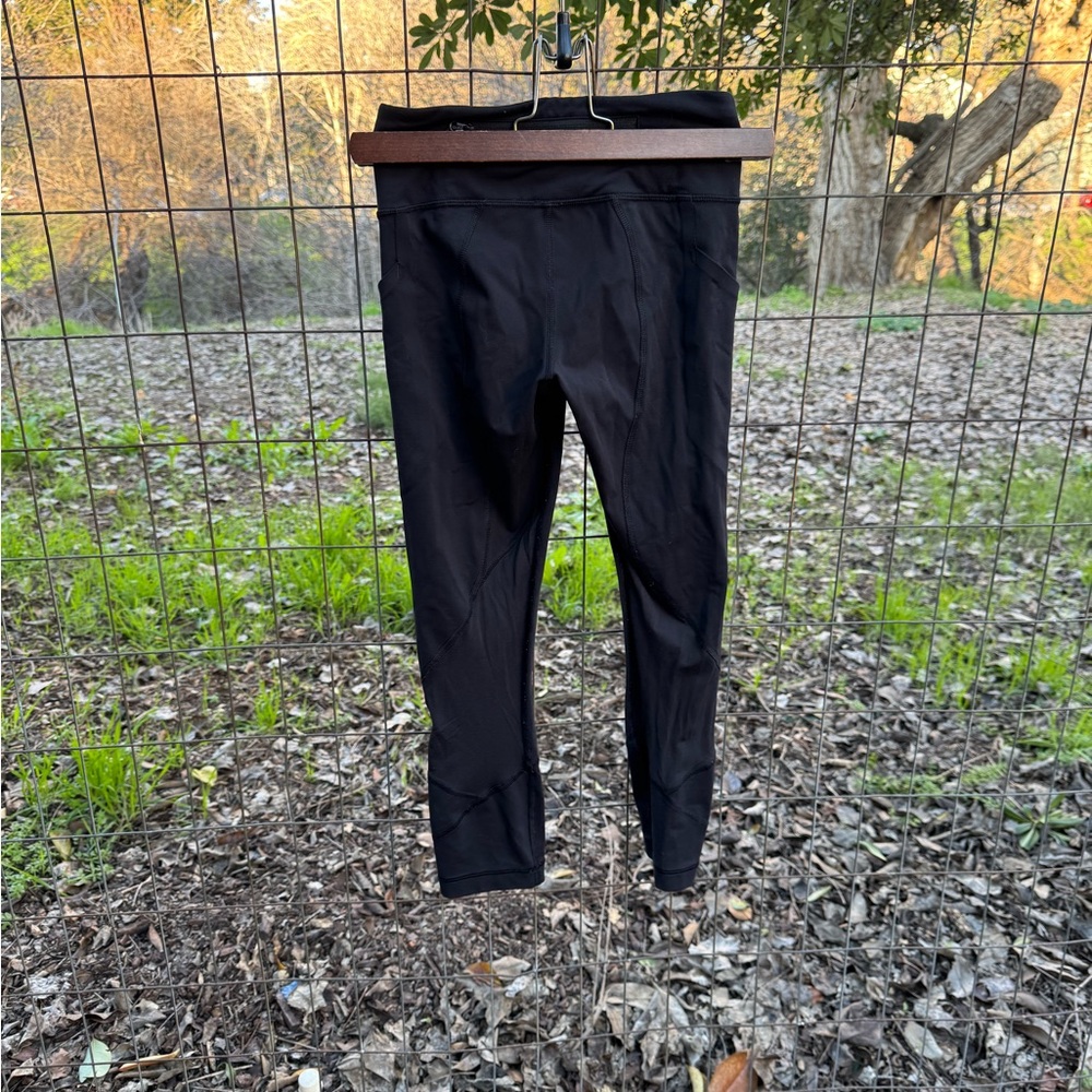Lululemon Cropped Bottom Mesh Leggings - Picture 3 of 5